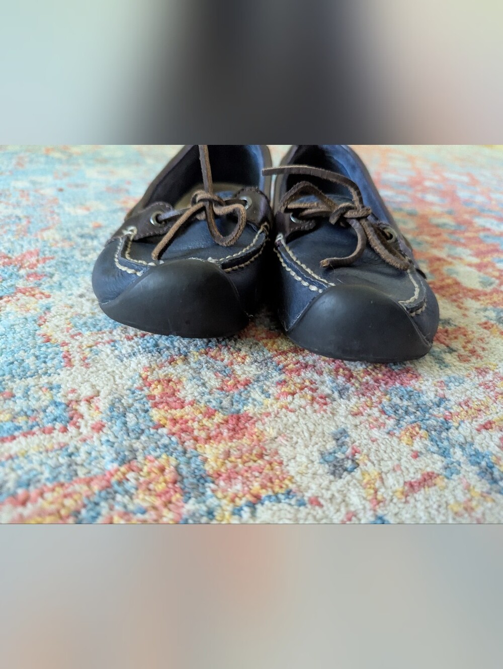 KEEN Catalina 1-Eye Boat Shoe Women's 8 Navy Leather Driving Moccasin Flats Blue - Picture 4 of 13